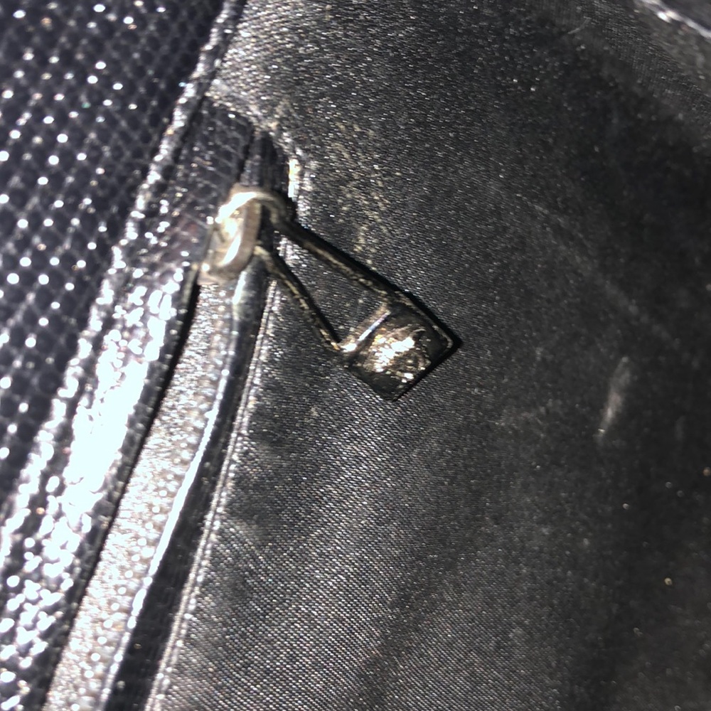 HP🥳100% Authentic lizard skin Versace black bag❤️ - Picture 6 of 10